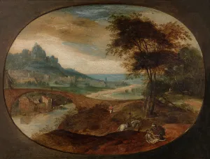 Lukes Gospel Prints: Landscape with the Good Samaritan, c1550s. Creator: Frans Mostaert