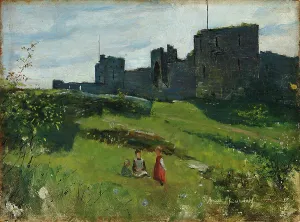 Landscape from Gotland (at city wall in Visby), 1888. Creator: Amelie Lundahl