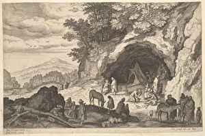 Breughel Collection: Landscape with Gypsy Camp, n. d. Creator: Aegidius Sadeler II