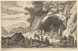 Metalworking Prints: Landscape with Gypsy Camp, n. d. Creator: Aegidius Sadeler II