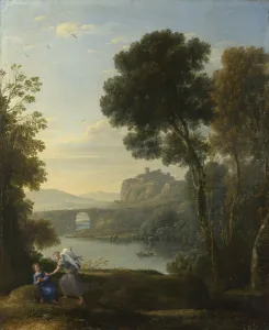 Book Genesis Prints: Landscape with Hagar and the Angel, 1646. Artist: Lorrain, Claude (1600-1682)
