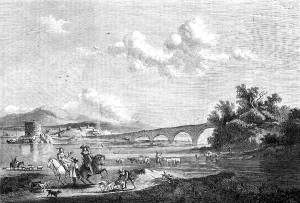 Nicolaes Berghem Prints: Landscape and Hawking Party - painted by Berghem