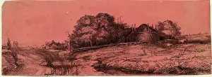 Van Ryn Prints: Landscape with a Haybarn and Flock of Sheep, (c1652), c1770s. Creator: William Baillie