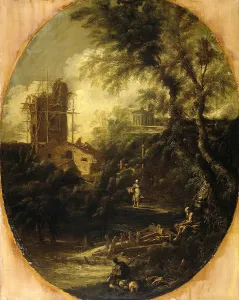 Scaffolding Prints: Landscape with Hermit, Pilgrim and Peasant Woman