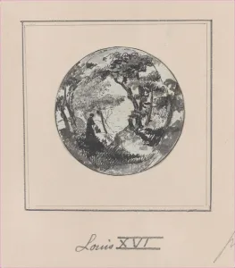 Bourbon Louis De Prints: Landscape with a hidden silhouette of Louis XVI, 1794-1815. 1794-1815. Creator: Anon