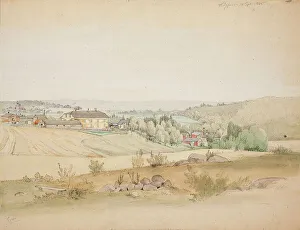 Arable Prints: Landscape from Högfors, 1865. Creator: Magnus von Wright
