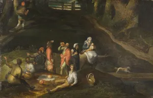 Mostaert Prints: Landscape with the Holy Family, 1573