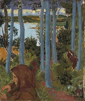 Ottawa Gallery: Landscape with Hooded Man, 1903