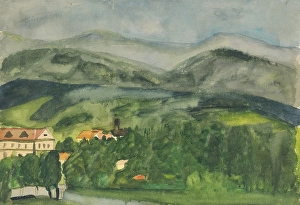 Arnold Peter Weisz Kubncan Prints: Landscape with houses, 1940-1944. Creator: Arnold Peter Weisz-Kubincan