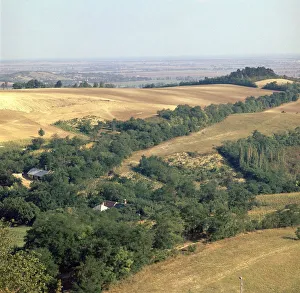 Landscape in Hungary near Pannonhalma monastery. Artist: CM Dixon Landscape in Hungary near Pannonhalma monastery. Artist: CM Dixon