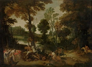 Landscape with the Hunt of Meleager and Atalante, c1640s. Creator: Jan Wildens