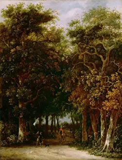 Vries Prints: Landscape with Hunter, between 1665 and 1670. Creator: Roelof van Vries