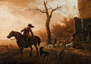 1640 Prints: Landscape with Hunters, 1640. Creator: Pieter van Laer