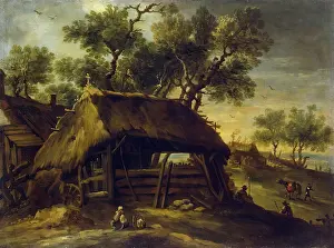 Peaceful Prints: Landscape with Huts, 1650. Creator: Antonio del Castillo y Saavedra