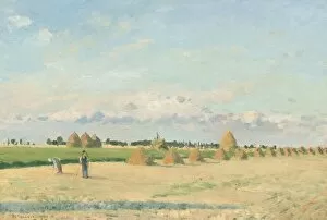 Camille Collection: Landscape, Ile-de-France, 1873. Creator: Camille Pissarro