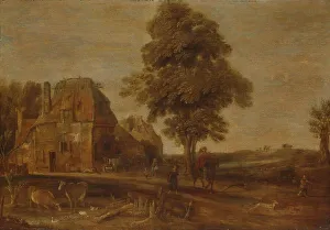 Neer Aert Van Der Prints: Landscape with an Inn, 1639. Creator: Aert van der Neer