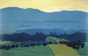 Serenity Prints: Landscape in the Jura Mountains near Romanel, 1900. Creator: Edouard Vuillard