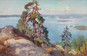 Jarnefelt Eero Prints: Landscape from Koli, 1928. Creator: Eero Jarnefelt