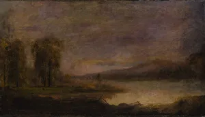 Duncanson Robert Scott Prints: Landscape with Lake, 1864. Creator: Robert Seldon Duncanson