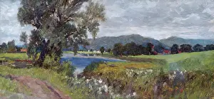 Reid George Prints: Landscape with Lake, c1870s. Creator: George Reid