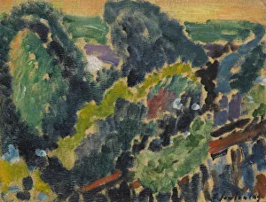 Landscape at Lake Geneva, c. 1914. Creator: Javlensky, Alexei, von (1864-1941)