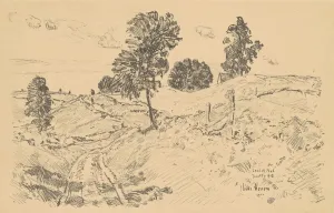Landscape, Land of Nod, 1918. Creator: Frederick Childe Hassam