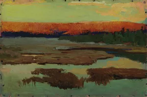 Wetland Prints: Landscape from Lapland, Summer Night, 1898. Creator: Gabriel Engberg