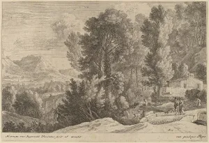 Washerwoman Prints: Landscape with Laundresses. Creator: Herman van Swanevelt