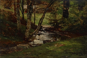 Hoosier Group Prints: Landscape (Laura's Nook), 1889. Creator: Theodore Clement Steele