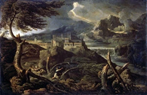 Landscape with Lightning, 1660s. Artist: Gaspard Dughet