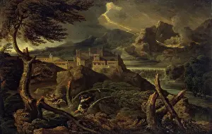 Stormy Prints: Landscape with Lightning, 1668. Creator: Gaspard Dughet
