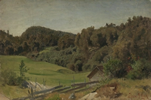 Professor Hans Gude Prints: Landscape at Ljan, 1858. Creator: Hans Gude