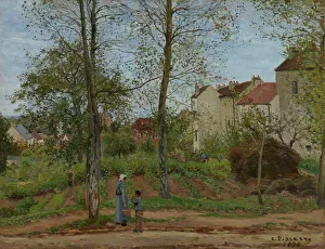 Camille Jacob Pissarro Prints: Landscape at Louveciennes (Autumn), 1870. Creator: Camille Pissarro