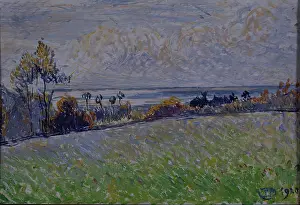 View To Sea Prints: Landscape - Lyme Regis, 1920. Creator: Lucien Pissarro