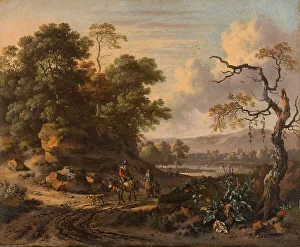 Jan Jansz Wijnants Prints: Landscape with a Man Riding a Donkey, 1655-1684. Creator: Jan Wijnants
