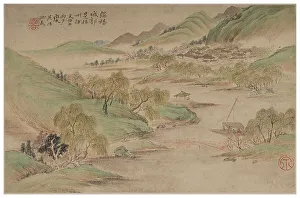 Willow Prints: Landscape in the manner of the Wu School, 1841. Creator: Qian Du