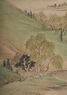 Willow Prints: Landscape in the manner of the Wu School, 1841. Creator: Qian Du