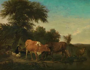 Cowherd Prints: Landscape, mid-17th century. Creator: Adriaen van de Velde