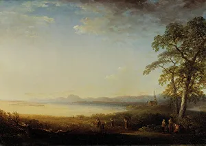 Arcadian Prints: Landscape at Mora church, 1808. Creator: Carl Johan Fahlcrantz