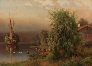 Landscape in Morning Fog, 1864. Creator: Ferdinand von Wright