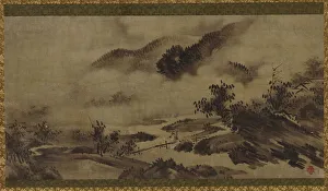 Landscape: mountains, mist and stream, Edo period, (18th century?). Creator: Unknown