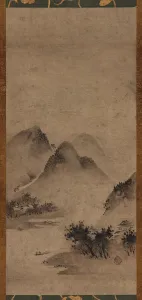 Muromachi Period Prints: Landscape, Muromachi period, 16th century. Creator: Kano Motonobu