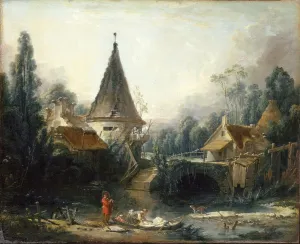 Conical Prints: Landscape near Beauvais, 1740. Artist: Francois Boucher