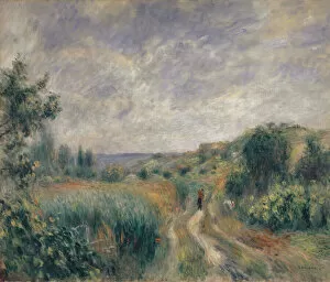 Renoir Gallery: Landscape near Essoyes (Landscape with two Figures on the Grass), 1892