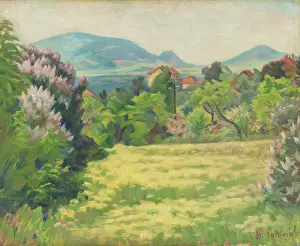 Carpathians Prints: Landscape near Karlova Ves, 1940-1942. Creator: Stefan Polkorab