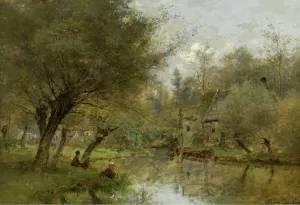 Landscape near Saint-Germain-en-Laye, 1879. Creator: Cesar de Cock