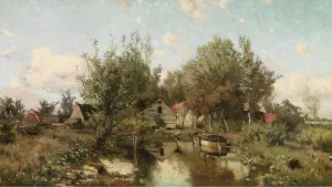 Landscape near Waasmunster, c1850-1910. Creator: Jacques Rosseels