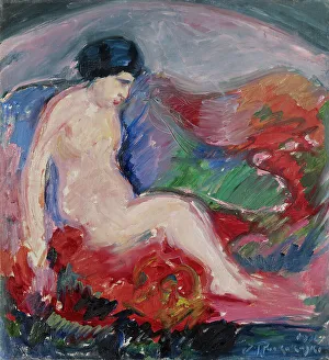Jalmar Ruokokoski Prints: Landscape with nude, 1914. Creator: Jalmari Ruokokoski