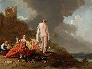 Bartholomeus Breenbergh Prints: Landscape with Nymphs (and Diana?), c1620-1650. Creator: Bartholomeus Breenbergh