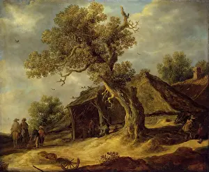 Farmhands Prints: Landscape with Oak, 1634. Creator: Jan van Goyen